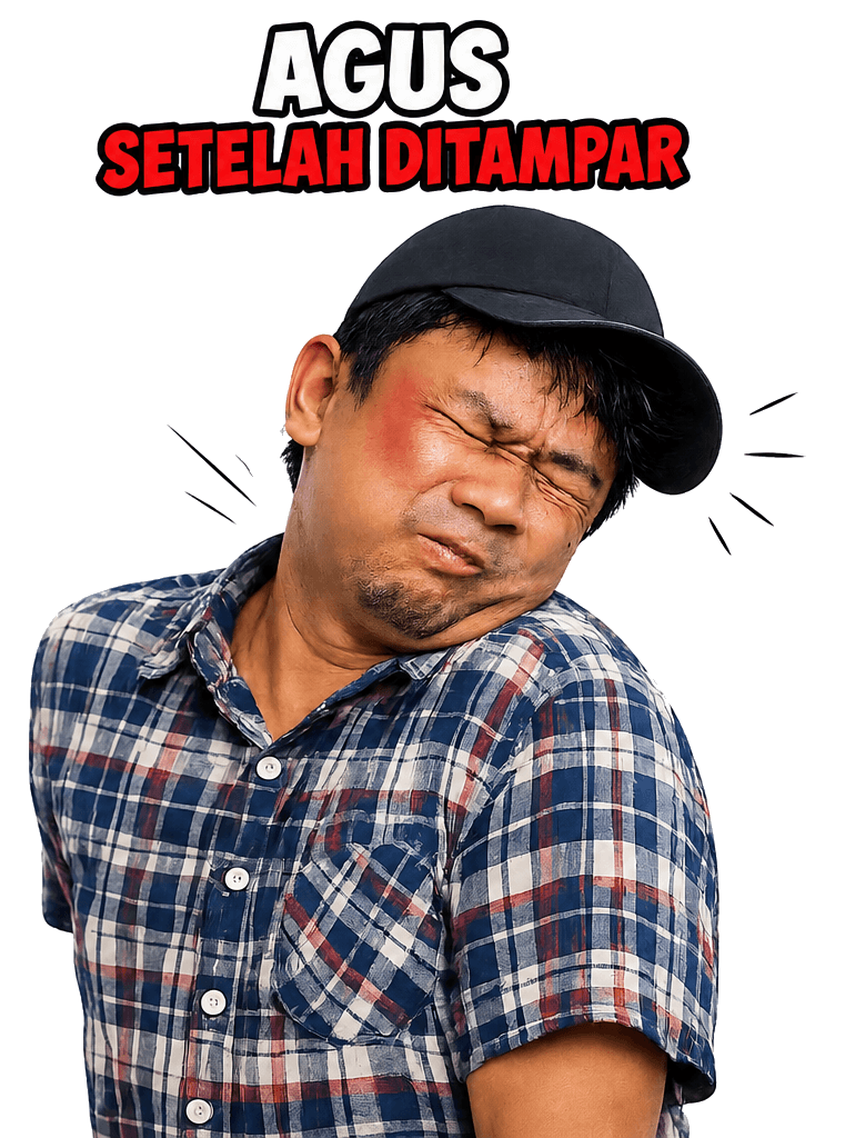 Agus setelah ditampar